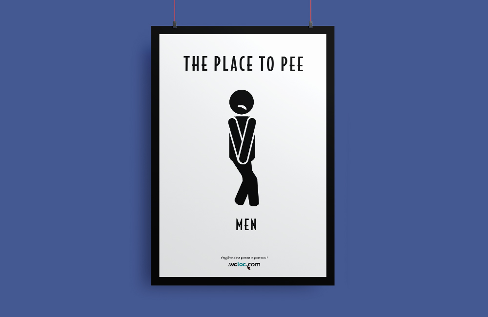 Affiche Place to pee - Affiches WC Loc