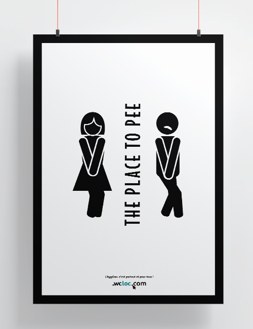 Affiches pour toilettes femme à imprimer gratuitement - Poster WC